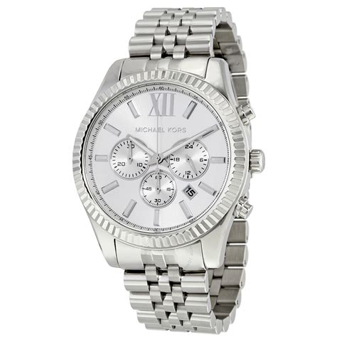 mens diamond michael kors watch|Michael Kors silver diamond watch.